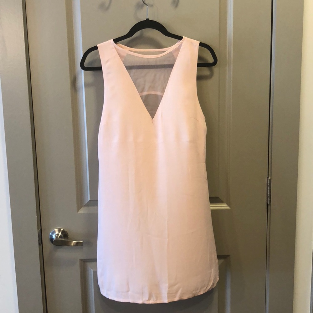Blush pink shift dress